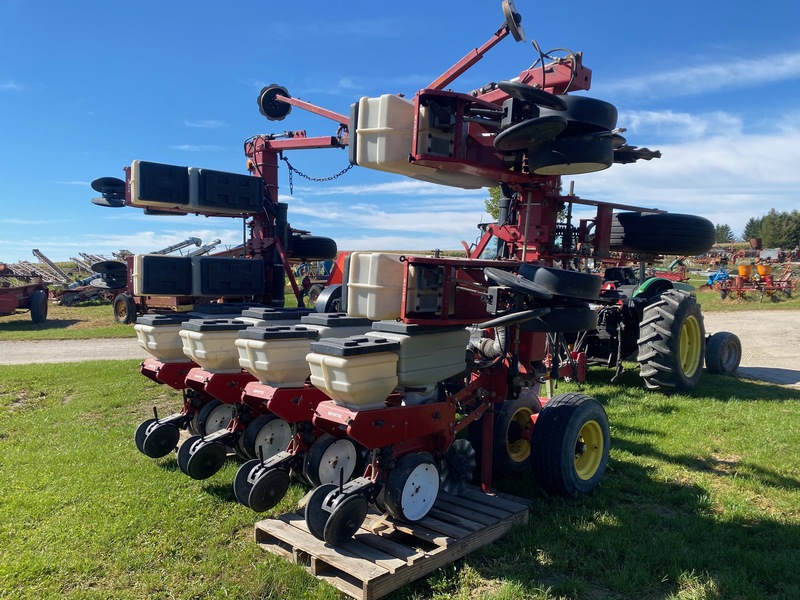 Planting  White 6700 8 Row Corn Planter w/ Sunflower Cart Photo